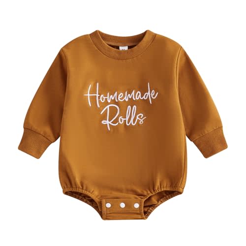 MoZiKQin Baby Halloween Thanksgiving Outfit Girl Boy Sweatshirt Romper Pullover Sweater Jumpsuit Cute Fall Winter Clothes
