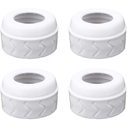 4pcs Bottle Nipple Collars Rings, Compatible with Dr. Brown's Narrow Plastic & Glass Bottles Bottles 4oz & 8oz No Leak or Spills Replacement Bottle Nipple Ring Collars Baby Feeding Accessories