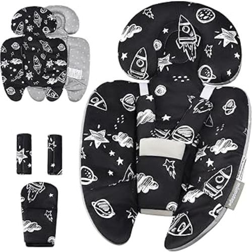 Infant Insert Compatible with 4moms Mamaroo & Graco Swing and Infant Car Seat, Stroller, Other Baby Swing, Rocker, Bouncer, Bassinet Newborn Insert Head & Body Support Cushion, Reversible Design