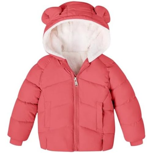 Baby Girls Boys Winter Coat Warm Fleece Jacket for Toddler Kids 6M-5T