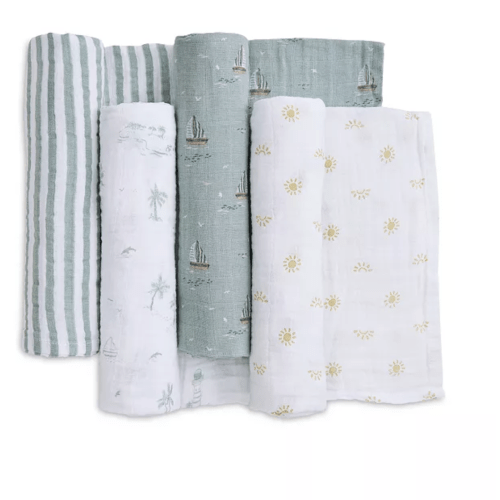 Aden and Anais  Cotton Muslin Swaddle Blankets, 4 Pack