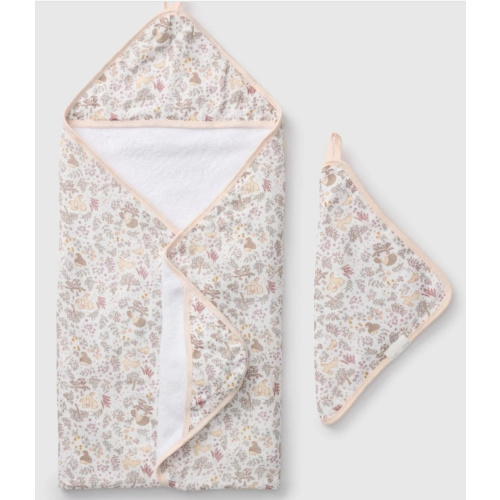 Hooded Towel Set - Hedgehog Forest
