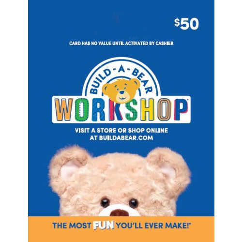 Build-A-Bear Physical Gift Card | Bear - $50
