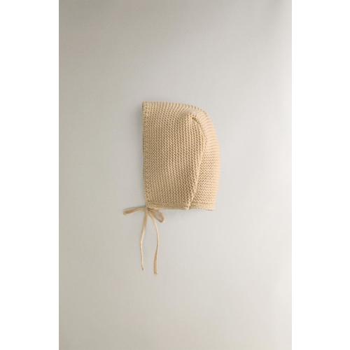 CHUNKY KNIT BABY BONNET - Butter | ZARA United States