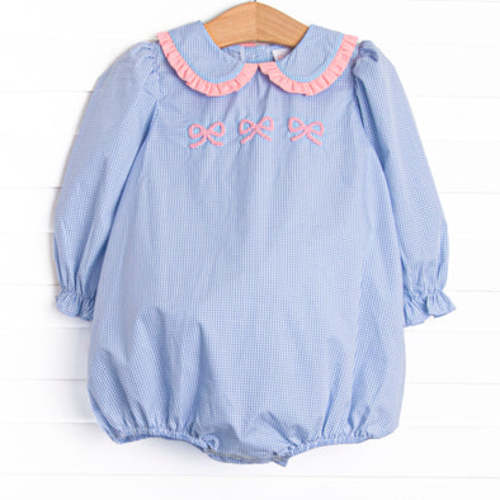 French Knot Frills Embroidered Bubble, Blue – Stitchy Fish