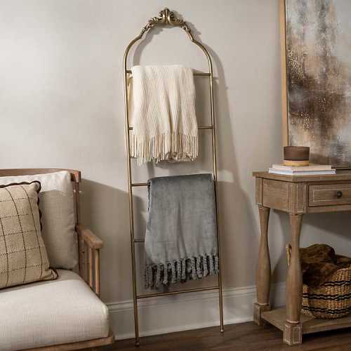 Baroque Gold Iron Ladder | Kirklands Home