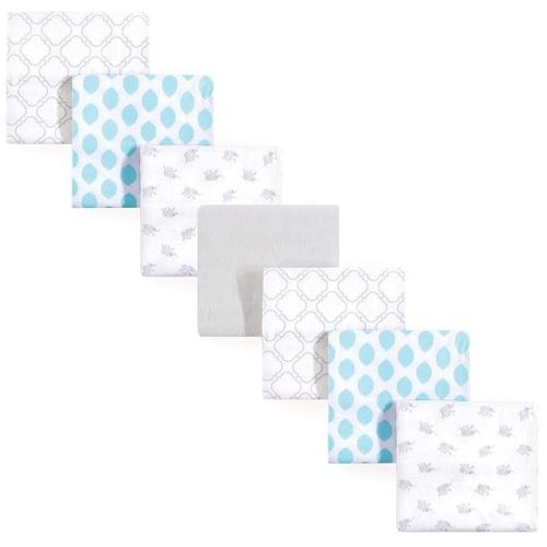 Luvable Friends Unisex Baby Cotton Flannel Receiving Blankets, Abc 7-Pack, One Size
