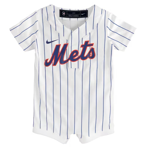 Newborn & Infant New York Mets Nike White Home Replica Romper Jersey
