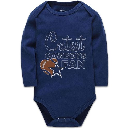 YCICIVDee Cutest Cowboys Fan Infant Bodysuit Football Jumpsuit Rompers