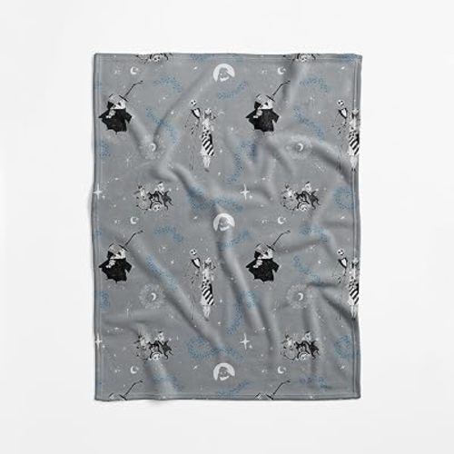 Disney Nightmare Before Christmas Silky Soft Swaddle Blanket – 40 x 50 Inch Lightweight Cozy Throw – Soft 100% Polyester Baby Blanket for Nursery, Travel, or Naptime