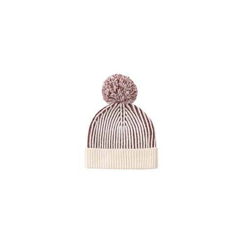 Quincy Mae - Beanie - Black Cherry Stripe