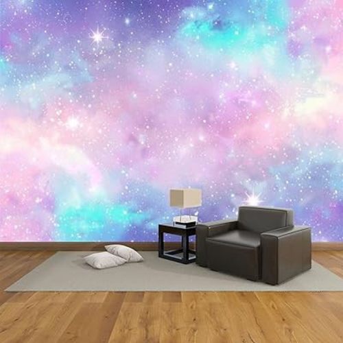 3D Wallpaper Self Adhesive Pastel Clouds Sky Cute Bright Candy Wall Mural Canvas Peel and Stick Background Wall Sticker Bedroom Living Room Dormitory Decor