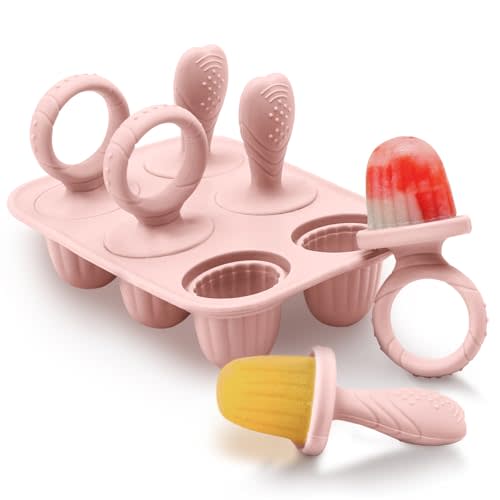 Silicone Baby Popsicle Molds with Sticks, Mini Popsicles Molds for Babies Breastmilk Popsicle Molds for Teething Relief, Frozen Treats Maker Popsicle Maker Ice Pop Mold for Toddlers Kids