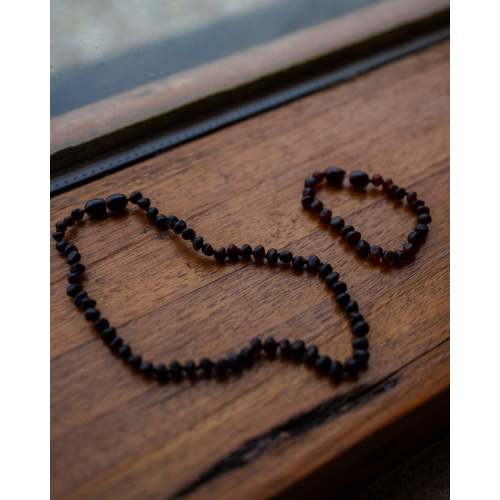 Teething Necklace/Bracelet/Anklet: Cherry Red – A Thousand Roses Store