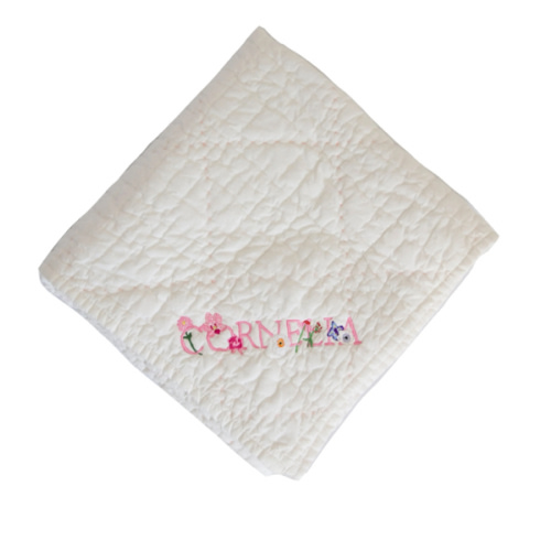 Floral Alphabet Baby Blanket