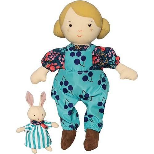 Manhattan Toy Playdate Friends Ollie Machine Washable and Dryer Safe 14 Inch Doll with Companion Stuffed Animal