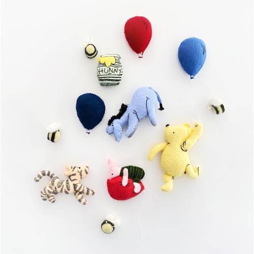 Hand Sewn Winnie the Pooh Baby Mobile: Classic Nursery Decor