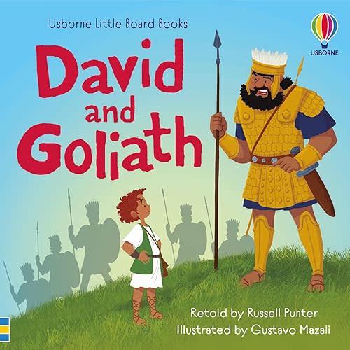 David and Goliath: A Delightful First Introduction to the Bible Story with Charming Illustrations, Simple Text, and QR Code for Audio Reading (Little Board Books)