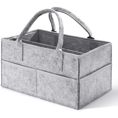 HBlife Baby Diaper Caddy Organizer with Compartments Diaper Storage Basket Shower Gift
