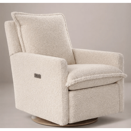 Sheepskin Linen | Flynn | Swivel Nursery Recliner | Oilo™ Studio
