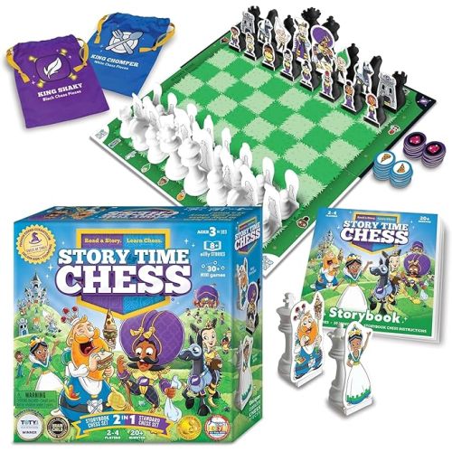 Story Time Chess Set for Kids - Family Game Night, Strategic Game Play - Board Games for Family Night - Perfect for Beginners, Learn Chess with a Fun Story - Preschool Toys, Ages 3+