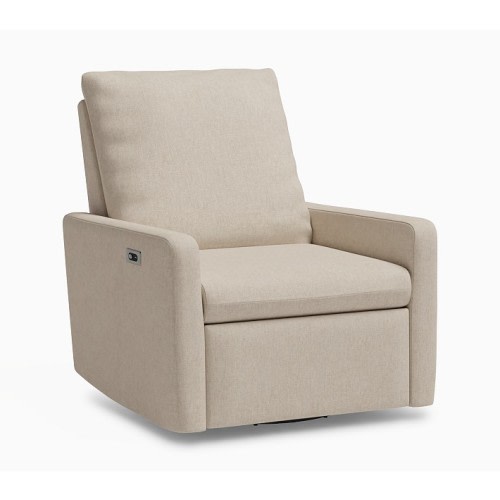 Paxton Small Space Power Recliner Brushed Chenille Oat