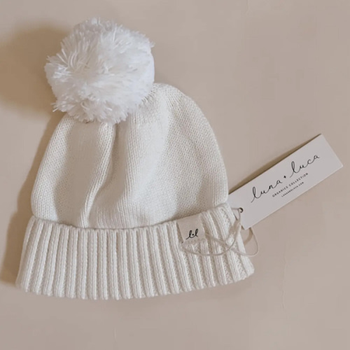 Cotton Pom Beanie Hat