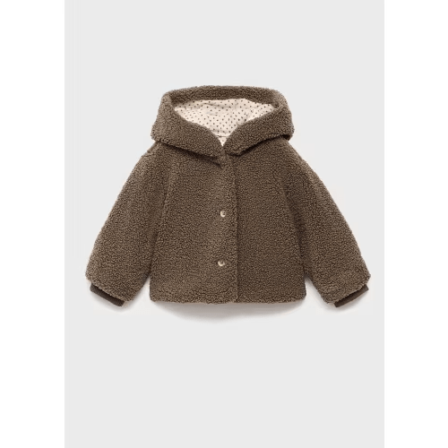 Teddy bear coat with hood and ears - Kids | MANGO USA