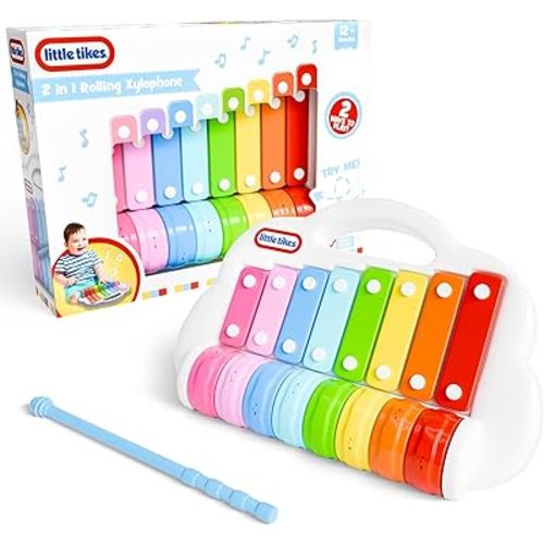 Lollipop Little Tikes - Juguete xilófono 2 en 1 para niños pequeños, gira para tocar diferentes melodías - Diversión musical para niños pequeños