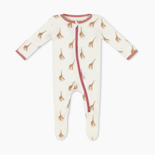 Bamboo Little Bamboo Footie - Giraffe, 3-6 M