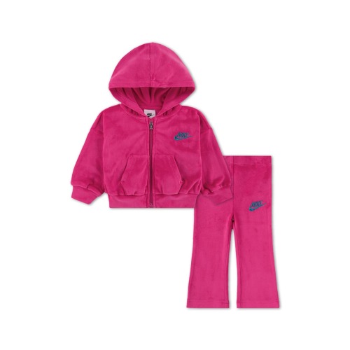 Velour Hoodie & Flare Leggings Set, 12M