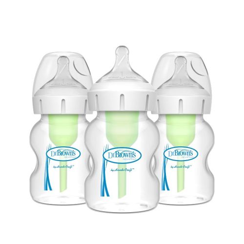 Dr. Brown's Anti-colic Wide-neck Options+ Baby Bottle 0m+ - 5oz/3pk