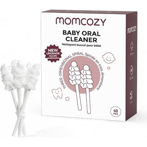 Momcozy Baby Tongue Cleaner Baby Toothbrush Disposable Oral Cleaner 40Count