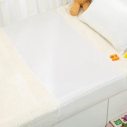 PROMEED 100% Mulberry Silk Crib Sleeve for Baby Hair Loss Prevention, Premium 23 Momme Natural Silk Bassinet Sheet for Bassinets/Cradles/Cots/Cribs (White)