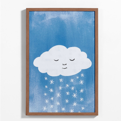 Rainy Cloud Large Framed Wall Art Print