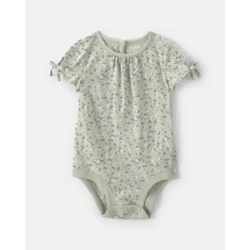 Baby Girl Floral Short-Sleeve Bodysuit - Green - OshKosh B'gosh | Carter's