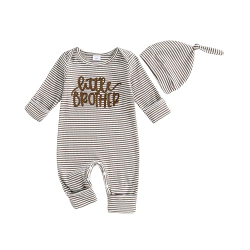 Fall Winter Newborn Clothes Infant Boy Girl Bee Romper Long Sleeve Knit Jumpsuit with Hat Baby Coming Home Outfit