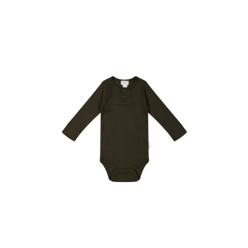 Organic Cotton Modal Long Sleeve Bodysuit - Bistre – Jamie Kay USA
