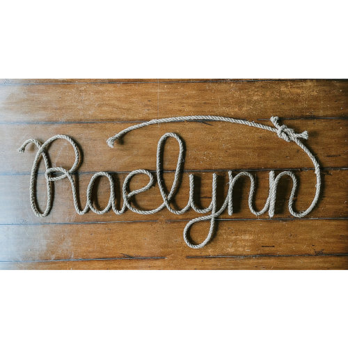 Medium (1-10 Letter) Custom Rope Wall Sign (READ ITEM DESCRIPTION)