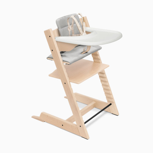 Stokke Tripp Trapp High Chair Complete² - Natural/Anthracite Cushion/White Tray