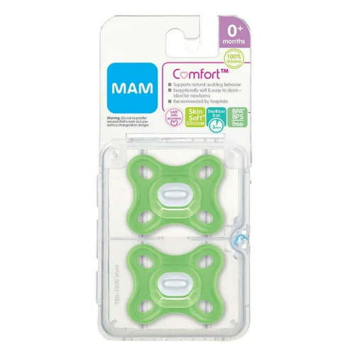 MAM Comfort Pacifier, 0-3 Months, Unisex, 2 pack