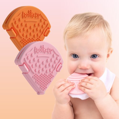 Frolik+Co Toothi Baby Teether 2 pack - undroppable and adaptable teething support