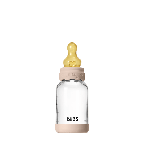 BIBS Baby Glass Bottle Boheme Set 4oz Latex - Blush – Bibsworld store US