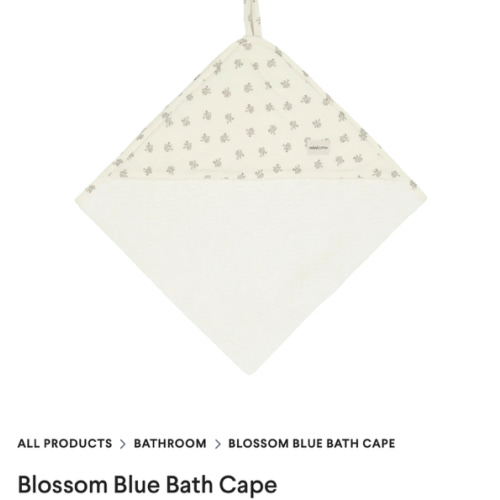 Blossom Blue Bath Cape · Minicoton