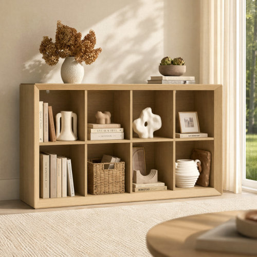 Ebern Designs 8 - Cube 47.6"W Storage Bookcase Horizontal Bookshelf Organizer with Anti-tip Hardware, Easy Assembly | Wayfair
