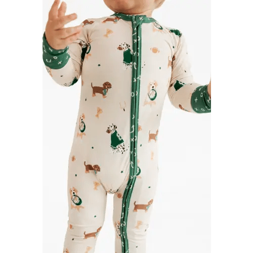Varsity Pups Zipper Romper