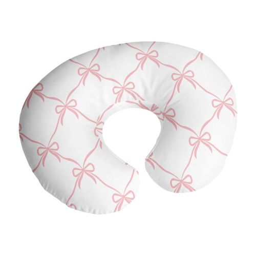 Sweet Jojo Designs Girl Support Nursing Pillow Cover (Pillow Not Included) Ballerina and Ballet Bows Pink and White