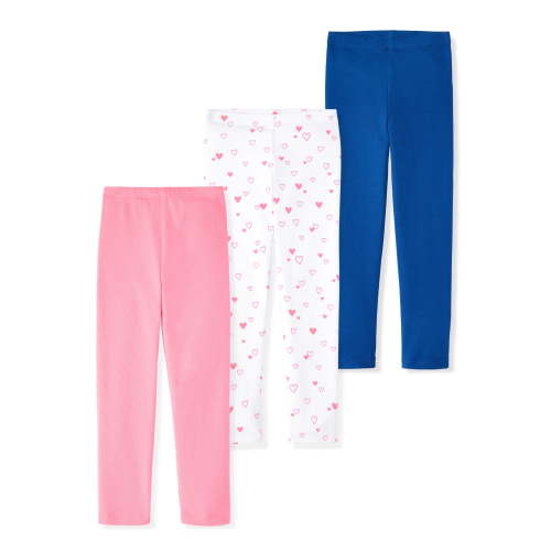 Garanimals Newborn Baby Girl Ribbed Cotton Pull-On Leggings, 3-Pack, 0M12M