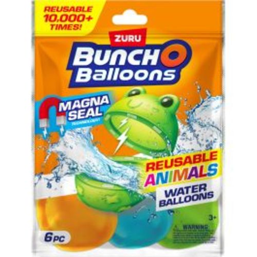 Bunch O Balloons Reusable Animal Water Balloons, 6-Pack : Water Balloons
