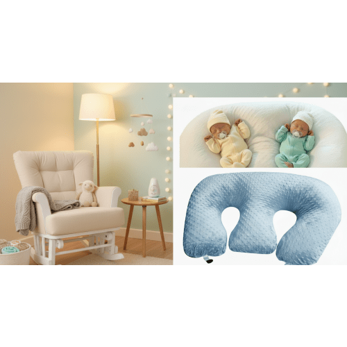 DuoNest™ Luxe Twin Nursing & Support Pillow | Cuddle Baby